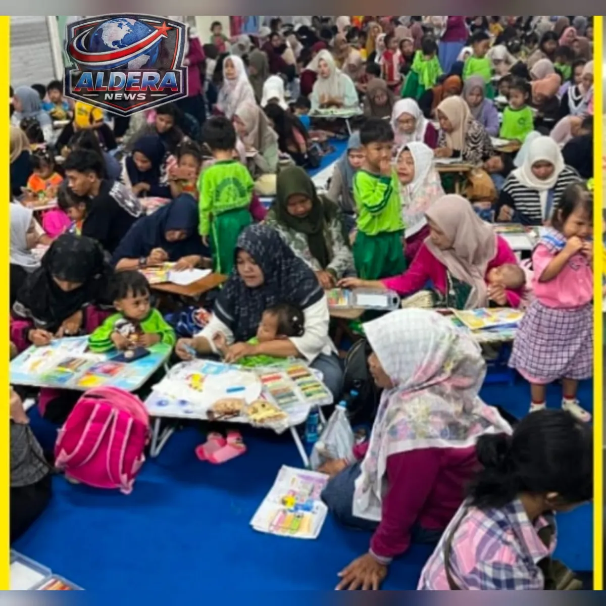 Lomba Mewarnai Warnai Semarak Posyandu Ceria, Edukasi Kesehatan Ibu dan Balita Digelar di Kaza Mall