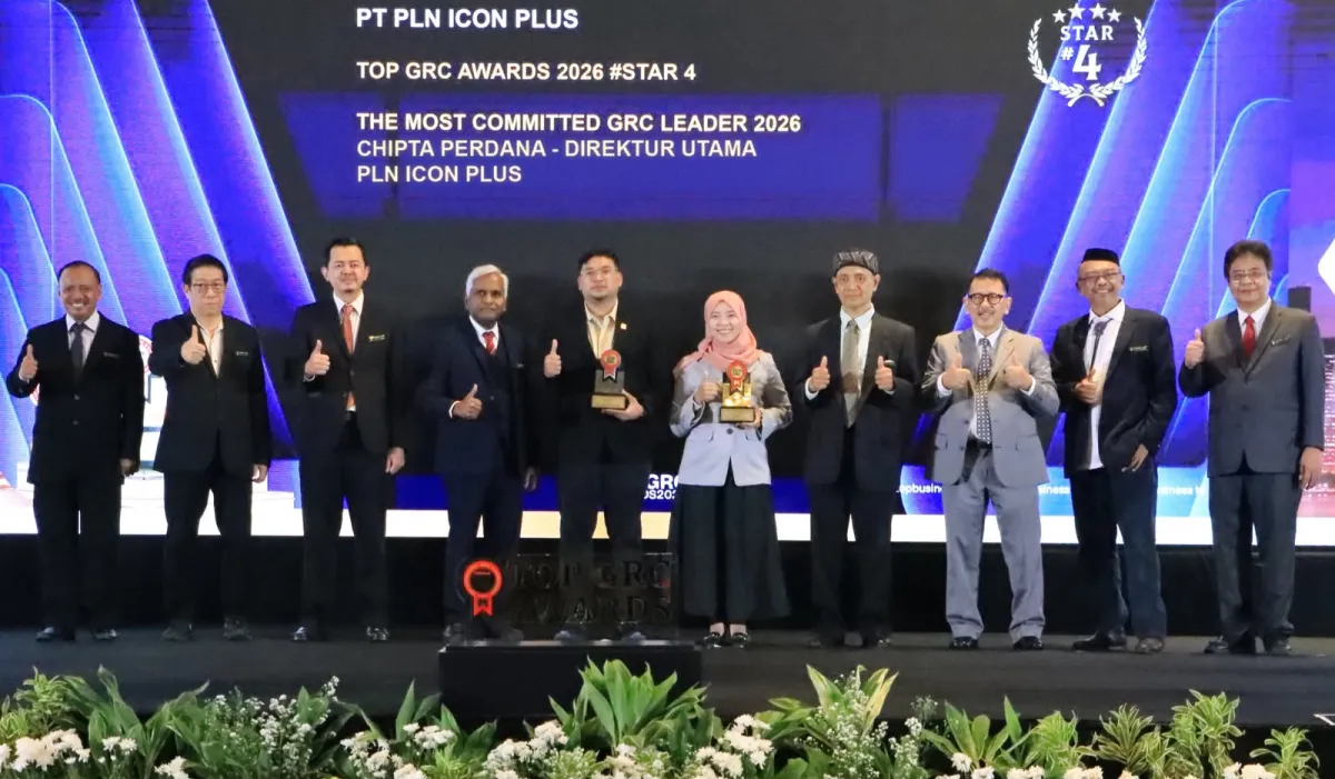Dua Penghargaan TOP GRC Awards 2026 Kembali Diraih, Tegaskan Komitmen PLN Icon Plus pada Tata Kelola